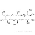 D-chiro-inositolo, 1,5,6-trideossi-4-OBD-glucopiranosil-5- (idrossimetil) -1 - [[(1S, 4R, 5S, 6S) -4,5,6-triidrossi-3- (idrossimetil) -2-cicloesen-1-il] ammino] - CAS 37248-47-8